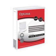 OPTIMA Gyűrűskönyv OPTIMA panorámás A/4 4gyűrű 38mm fehér irodalom