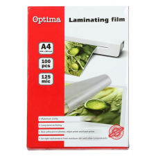 OPTIMA Lamináló fólia OPTIMA A/4 125 mikron fényes 100/csom lamináló fólia