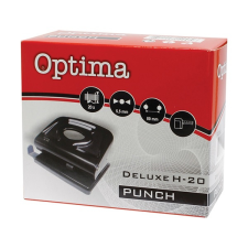 OPTIMA Lyukasztó optima h-20 2 lyukú fém 20 lap fekete lyukasztó