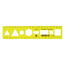 OPTIMA Sablon vonalzó OPTIMA fluor 20cm vonalzó
