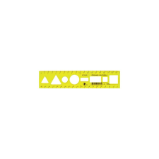 OPTIMA Sablon vonalzó OPTIMA fluor 20cm vonalzó