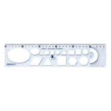 OPTIMA Sablon vonalzó OPTIMA kék 30cm vonalzó