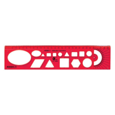 OPTIMA Sablon vonalzó OPTIMA piros 30cm vonalzó