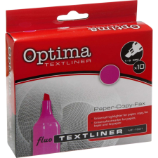 OPTIMA szövegkiemelő rózsaszín lapos test filctoll, marker