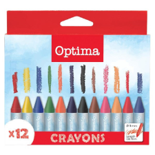 OPTIMA Zsírkréta OPTIMA Max Jumbo kerek 12 színű kréta