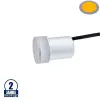 Optonica 1.3W LED fali lámpa borostyán 24V IP65/ 568