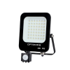 Optonica 5777 LED SMD fényvető fekete 30W 2700LM AC220-240V 90° IP65 6000K mozgásérzékelős