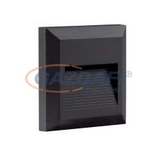 Optonica 7510 LED lépcsővilágító szögletes fekete 2W 4200K 120LM AC100-240V IP65 kültéri világítás