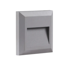 Optonica 7513 LED lépcsővilágító szögletes szürke 2W 3000K 120LM AC100-240V IP65 kültéri világítás