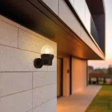 Optonica 7564 Wall Lamp Aluminium IP44 1xЕ27 BLACK BODY kültéri világítás
