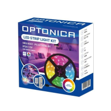 Optonica Bluetooth zene LED szalag 60Led/m 8W/m 12V 5050 RGB 5m SZETT 4330 világítási kellék