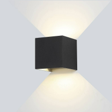 Optonica Fekete fali lámpa, 230V, 12W,646LM,3000K - IP54 világítás