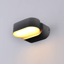 Optonica Fekete fali lámpa,230V, 6W,535LM,3000K - IP54 világítás