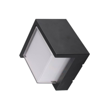 Optonica Fekete fali lámpa,négyszögletes, 15W, 230V, 1500Lm,IP65,3000K világítás