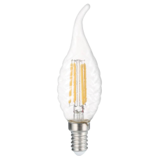 Optonica LED gyertya csavart üvegbúra, E14, C35, 4W, 400LM, meleg fehér fény - FILAMENT izzó