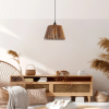 Opviq , 390FLH2177 , Cone - Natural , Kaméleon Színű , Csillár , E27