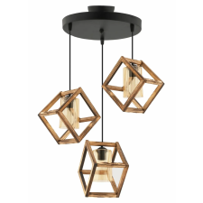 Opviq Chandelier Natural Black Cube Triple B Glass világítás