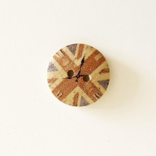  Óra, műanyag gomb, angol zászló. Mérete: 2 cm játékfigura