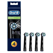 Oral-B CrossAction Fogkefefej CleanMaximiser technológiával, fekete sorozat, 4 db a csomagban pótfej, penge
