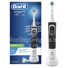  Oral-B D100 Vitality elektromos fogkefe fekete CrossAction fejjel elektromos fogkefe