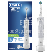 Oral-B Oral-B D100 Vitality elektromos fogkefe fehér CrossAction fejjel elektromos fogkefe