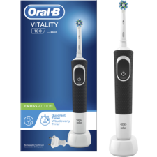 Oral-B Vitality 100 Braun CrossAction Elektromos fogkefe Fekete-Fehér elektromos fogkefe