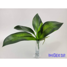  Orchidea 5 ágú élethű levél gyökérrel 20x45 cm dekorációs kellék
