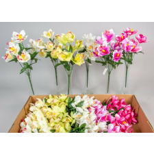  Orchidea 7 fejes selyemvirág csokor 42 cm dekoráció