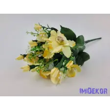  Orchidea 9 ágú selyem csokor 39 cm - Vajas dekorációs kellék