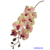  Orchidea 9 mű fejes ág 110cm - Zöld-Bordó középpel