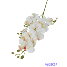  Orchidea mű 21 fejes ág 77 cm - Fehér dekorációs kellék