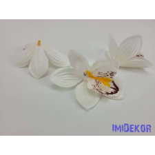  Orchidea selyemvirág fej 9 cm - Fehér dekoráció