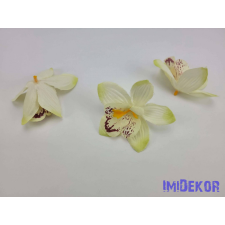  Orchidea selyemvirág fej 9 cm - Halvány Zöld dekoráció