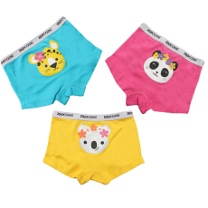  Organikus pamut boxer lányoknak, Zoocchini Flower Power, 5-6 év - 3 darabos szett