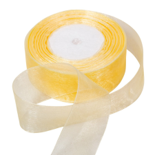  Organza szalag 08 krém 4cmx45.5cm dekorációs kellék