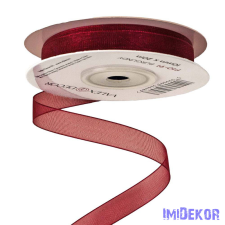  Organza szalag 10mm x 20m - Bordó dekorációs kellék