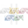  Organza szalag virágos és glitterres - 22,5 méter