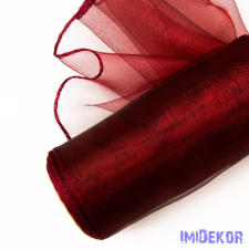  Organza szegett 12cm x 8,2m - Bordó dekorációs kellék