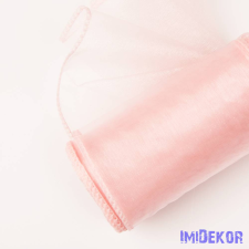  Organza szegett 12cm x 8,2m - Púder Rózsaszín dekorációs kellék