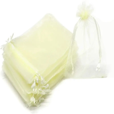 Organza tasak, 7x9 cm, Sárga (5 db) ajándéktasak