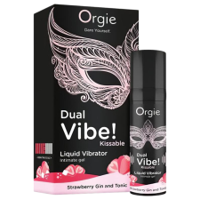 Orgie Dual Vibe - unisex folyékony vibrátor - Eper - Gin Tonic (15ml) vágyfokozó