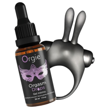 Orgie Orgasmic Bunny - vibrációs péniszgyűrű szett (fekete) péniszgyűrű