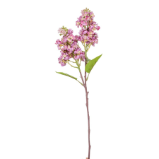 Orgona ág gumi 2 virágos mályva 68cm dekorációs kellék
