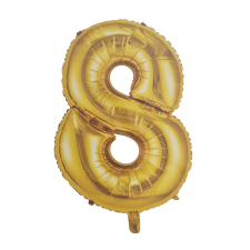  Óriás szám fólia lufi – 8 – Arany party kellék