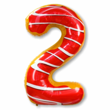  Óriás szám fólia lufi – Fánk – 2 party kellék