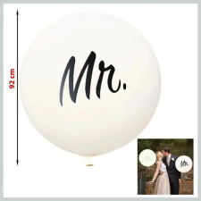  Óriás XL lufi MR felirattal, fehér 92cm 85427 party kellék