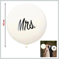  Óriás XL lufi MRS felirattal, fehér 92cm  85426 party kellék