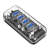 Orico 4x USB 3.0 Hub átlátszó (F4U-U3-CR) (F4U-U3-CR)