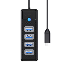 Orico 4x USB 3.0 Hub fekete (PW4U-C3-015-BK-EP) (PW4U-C3-015-BK-EP) hub és switch
