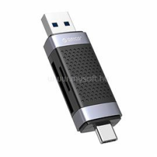 Orico külső TF/SD kártyaolvasó USB+USB-C (fekete) (CD2D-AC2-BK) memóriakártya